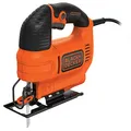 Produktbild: Black+Decker 520W Stichsäge KS701E (max. 70 mm Schnitttiefe, mit Softgriff, Sight-Line-Kanal, Schutzbügel, integrierte Sägeblasfunktion, ergonomische Griffe, inklusive Holzsägeblatt)