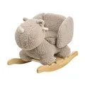 Produktbild: Nattou Schaukeltier aus weichem Teddy-Stoff, Schaukeltier Nashorn, Inkl. Sicherheitsgurt, Fröhliches Hin- und Herschaukeln, Ca. 60 cm, Lapidou, Polyester/Holz, Taupe