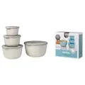 Produktbild: Mepal Frischhaltedose Set cirqula rund, 4-teilig, hoch 106233032500 , Farbe: weiß, Nordic white