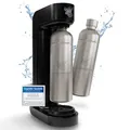 Produktbild: Luckymoose Infinity Wassersprudler mit 2x 1,25L Edelstahlflaschen - Spart bis zu 25% CO2 dank Stopp-Automatik - Flaschen spülmaschinenfest & ohne Ablaufdatum Sprudelwasser Maschine, Wasser Sprudler