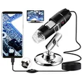 Produktbild: USB Digital Mikroskop, Bysameyee Handheld 40X-1000X Vergrößerung Endoskop, 8 LED Mini Videokamera für Windows 7/8/10 Mac Linux Android (mit OTG)