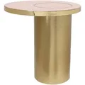 Produktbild: Kayoom Beistelltisch, Rosa, Gold, Metall, rund, Säule, 50 cm, Wohnzimmer, Wohnzimmertische, Beistelltische, Beistelltische Metall