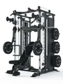 Produktbild: ATLETICA Fortress Multipresse Set | TARGET | Mit B6 Hantelbank, Jammer Arms, Smith Machine & 360° Cable Cross | Kabelzug mit 180 kg Steckgewichten