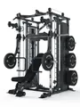 Produktbild: ATLETICA Fortress Multipresse Set | Target | Kraftstation mit B6 Hantelbank, Jammer Arms, Smith Machine & 360° Cable Cross | Kabelzug mit 180kg Steckgewichten