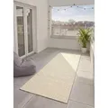 Produktbild: benuta Outdoorteppich Iowa, rechteckig, Höhe: 5 mm, Outdoor Teppich Garten, Terrasse, Balkon, Küchenteppich, Wetterfest weiß rechteckig | 80 cm x 300 cm x 5 mm