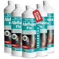 Produktbild: HOTREGA Abfluss Fix 5x 1 Liter Konzentrat | Rohrreiniger gegen Haare, Fett & Verstopfungen | Geruchlos, schnelle Wirkung | Für Küche, Dusche, WC & Bad
