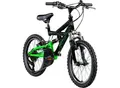 Produktbild: Galano FS180 Kinderfahrrad 18 Zoll ab 5 Jahre 115 - 130 cm Mountainbike Fully 6 Gänge schwarz/grün