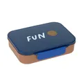 Produktbild: LÄSSIG Kinder Brotdose Frühstücksbox BPA-frei mit herausnehmbarer Trennung/Bento-Lunchbox Little Gang Smile navy