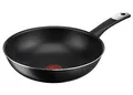 Produktbild: Tefal C38819 Hard Titanium Essential Wokpfanne 28 cm, Antihaftversiegelung mit Titanpartikeln, Thermo-Signal Temperaturanzeiger, spülmaschinengeeignet, Made in France, Schwarz