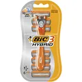 Produktbild: BIC 3 Hybrid Rasierer Set Männer, 3 Klingen, 1 Rasiergriff & 3 Wechsel-Klingen
