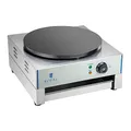 Produktbild: Royal Catering RCEC-3000-E Crepes Maker Crepeseisen (Ø 40 cm, 3.000 W, Gusseisen mit Emaillebeschichtung, Edelstahl, herausziehbares Fach + Teigverteiler)