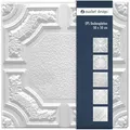 Produktbild: Marbet Design - Deckenplatten 50x50cm Styropor eps weiß 34 Dekore, Marbet Deckenverkleidung: Caracas - mit Überlappung, 2 m2 / 8 Platten