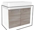 Produktbild: FACKELMANN Waschbeckenunterschrank Lima Waschtischunterschrank 59cm Korpusfarbe: Weiß Matt Frontfarbe: