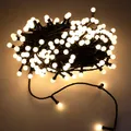 Produktbild: Spetebo LED Lichterkette für Außen mit 200 mini Kugeln - 20 m - Deko Beleuchtung warm weiß mit Dimmer und Timer - Kugellichterkette Weihnachten Party Licht mit Stecker wasserdicht