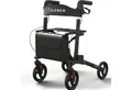 Produktbild: ELONEO Rollator leicht und faltbar mit Sitz, Gehhilfe 8-fach höhenverstellbar, Komfort-Sitz mit Stockhalter, Einkaufstasche & Rückengurt