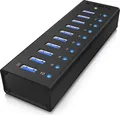 Produktbild: Hub 10-Port IcyBox USB 3.0 IB-AC6110 mit USB Ladeanschluss