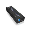 Produktbild: ICY BOX 10 Port Hub mit USB Type-A Anschluss, 1x Ladeanschluss