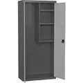 Produktbild: PROREGAL Putzmittelschrank AMEGO HxBxT 180 x 80 x 40 cm 3x Fachboden Grau-Anthrazit Metallschrank Haushaltsschrank