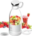 Produktbild: Fresh Juice tragbarer Mixer to go, für Smoothie, persönlicher kabelloser Obst-Mixer, wiederaufladbar, USB, für Sport, Camping, Fitness (Weiß +)