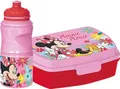 Produktbild: Tataway Disney Set 380-ml-Flasche und rosafarbene Sandwichbox für Kinder aus Minnie-Kunststoff mit rutschfestem Band und Sicherheitsverschluss