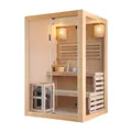 Produktbild: Sanotechnik PANORAMA Sauna für 2 Personen 130x120x200 cm HEMLOCK Harvia