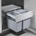 Produktbild: Abfallsammler Raumspar Tandem S 12L/8L/8L/Deckel Abfalltrennsystem Hailo 3644731