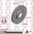 Produktbild: 2x ZIMMERMANN 440.3128.52 Bremsscheibe für CITROËN DS OPEL PEUGEOT