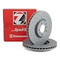 Produktbild: Zimmermann SPORT Bremsscheiben Satz Ø 304mm für CITROEN DS OPEL PEUGEOT vorne