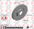 Produktbild: ZIMMERMANN 2x Bremsscheibe vorne Ø304 Innenbelüftet Gelocht für Opel Grandland
