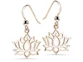 Produktbild: Materia Paar Ohrhaken Damen Lotus / Lotusblume SO-73 Rosegold, 925 Sterling Silber, rosevergoldet