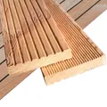 Produktbild: holz4home® Terrassendielen Lärchenholz 2m² Fläche I Witterungsbeständig & Stabil I Sauber gehobelt I Beidseitig geriffelt Grob & Fein I Besonders rutschfeste Oberfläche