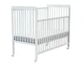 Produktbild: AT4 WEBABY - Babybett Holz mit Rollen 60x120 Essentiel Weiß| Kinderbett |Mit Verstellbarer Lattenrost 3 Stufen |4 multidirektionale Räder mit Bremse |