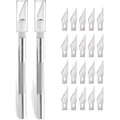 Produktbild: Craft Messer Set, 2 Cutter, 20 Ersatzklingen, Präzisionswerkzeug, Hobby, Basteln