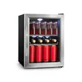 Produktbild: Klarstein Mini Kühlschrank mit Glastür, für Zimmer, Getränkekühlschrank Klein mit Verstellbaren Ablagen, 33 Liter, Indoor/Outdoor Kühlschrank Leise