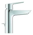Produktbild: GROHE Start, Waschtischarmatur, wassersparend (Wasserhahn für das Bad, Badarmatur mit Zugstangen-Ablauf, 19cm hoch, mit 3in1 Werkzeug, einfache Installation am Waschbecken), chrom, 23455002