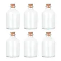 Produktbild: Dekorative Runde Glasflaschen mit Korkverschluss 6 Stücks / 50 ml
