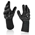 Produktbild: BBQ-Toro Grillhandschuhe (2 Stück) | hitzebeständig | Hitzefeste Ofenhandschuhe bis 800 °C | BBQ Grill Handschuh Set mit Anti-Rutsch Eigenschaft | Hitzeschutzhandschuh | Fireproof Gloves