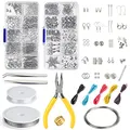 Produktbild: FEPITO Schmuckherstellung Kit Anfänger Werkzeug Kit Schmuck Reparatur Kit Schmuck Zubehör mit Zangen für Schmuckherstellung Reparatur DIY Bastelbedarf