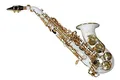 Produktbild: Karl Glaser Sopran Saxophon, gebogen, weiß/gold, mit Koffer