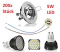 Produktbild: 200er SET GU10 5W LED + Einbaustrahler Eisengebürstet inkl. GU10 Fassung