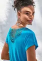 Produktbild: Vivance Kurzarmshirt mit Häkelspitze am Rücken aus weichem Viskose-Stretch