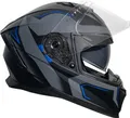 Produktbild: Integralhelm 69-B Motorradhelm Helm Größe L Rollerhelm Sturzhelm blau grau matt mit Sonnenvisier