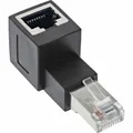 Produktbild: InLine® RJ45 Adapter Cat.6A RJ45 Stecker zu Buchse 90° nach oben gewinkelt