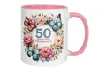 Produktbild: Momentals Tasse 50 Geburtstag Frau – „Herzlichen Glückwunsch“ – Geburtstagsgeschenk, Gratis Versand · Links-&Rechtshänder · Spülmaschinenfest