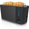 Produktbild: Langschlitz 4 Scheiben Toaster Frukost, Mit Display, Defrost Funktion, Wärmeisolierendes Doppelwandgehäuse, Schwarz - Arendo