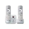 Produktbild: Panasonic KX TG6822 - Schnurlostelefon - Anrufbeantworter mit Rufnummernanzeige - DECT - Pearly Silver + zusätzliches Handset (KX-TG6822GS)