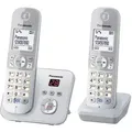 Produktbild: Panasonic KX-TG6822 Duo DECT, GAP Schnurloses Telefon analog Anrufbeantworter, Freisprechen Silber, Grau