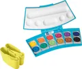 Produktbild: Pelikan Deckfarbkasten ProColor 735, 12 Farben, türkis/gelb 2 abnehmbare Wasserboxen, 12 Farbschälchen, herausnehmbare - 1 Stück (701204)