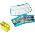 Produktbild: Pelikan Farbkasten ProColor® Türkis/Neongelb 12 Farben Malkasten Schulmalfarben