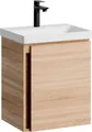 Produktbild: Planetmöbel Unterschrank mit Waschbecken 50 cm Sonoma Eiche Gäste WC Badmöbel
